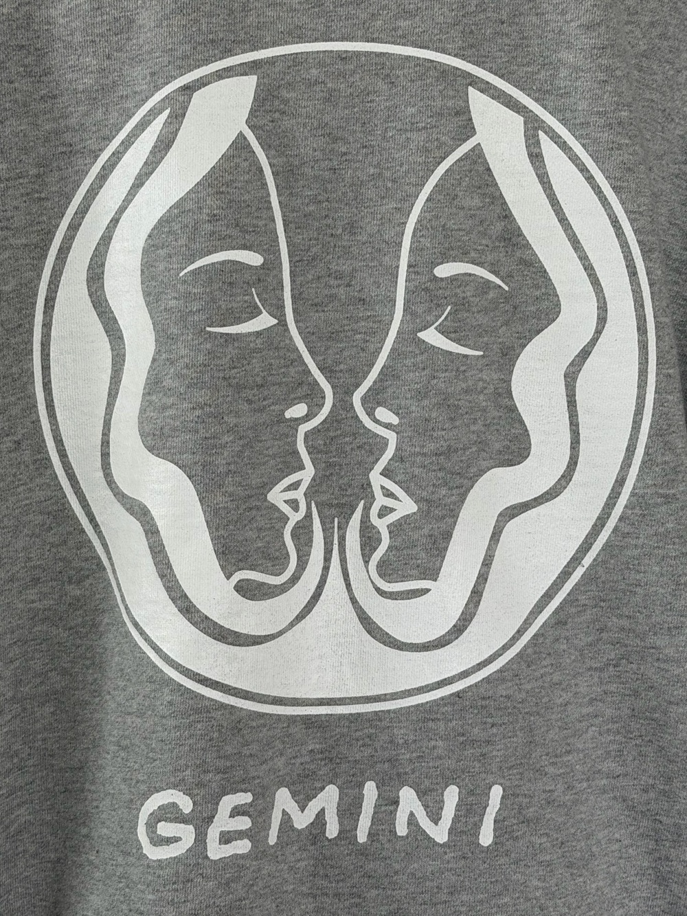 Good American Gemini Zodiac Oversized Sweatshirt Gray Graphic Pullover 3XL - Picture 9 of 14